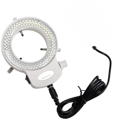 Microscope Observation Adjustable 6500K 144 LED Ring Light Lamp For Industrial Stereo Microscope Camera(White)