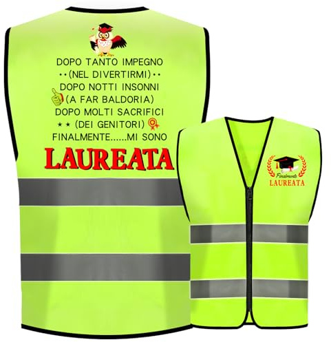 HOWAF Regalo Laurea Donna, Gilet Laureata per Travestimento Costumi Scherzi Laurea Gadget Divertenti