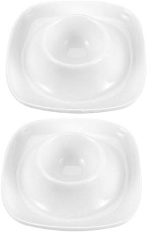 WEKADRIN 2pcs Ceramic Egg Holder Practical Household Breakfast Egg Cups Easy to Clean Creative Design