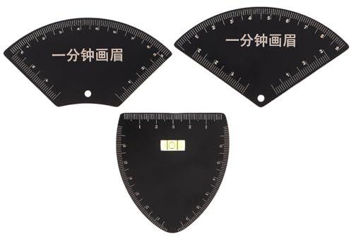 SAFIGLE Kit de 3 pochoirs à sourcils pour femmes : outil de cartographie de précision pour la mise en forme des sourcils ; gabarits de réutilisables, y compris la forme en V et en demi-éventail.