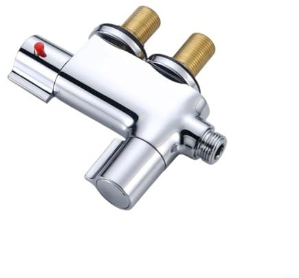 Duscharmatur Thermostatventil mit rundem 30,5 cm Auslauf, Messingkonstruktion mit Chrom-Finish, hält konstante Wassertemperatur für komfortables Duschen