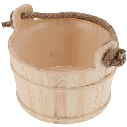 Baoblaze Seau de sauna en bois pour sauna, accessoire de, pour baignade hivernale dans les hôtels