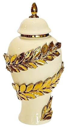 Yunhgft Vaso in Ceramica, Vaso in, Decorazione da Tavola, Vaso per Fiori, Contenitore per Riporre Oggetti, 18 cmx18 cmx35 cm