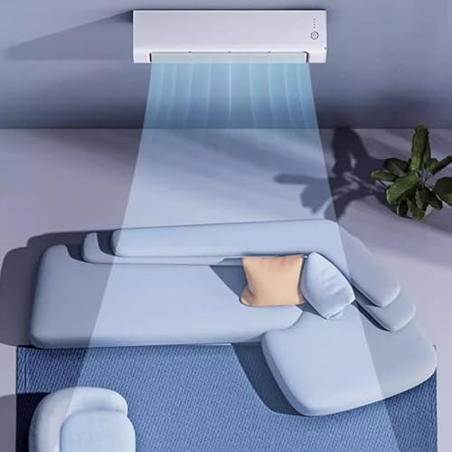 Silencieux Climatiseur Mobile Rafraîchisseur d’Air Mode Tempête, 3 Vitesses ventilateur électrique mural sans perçage,ventilateur de refroidissement d'air pour Chambre Bureau (32.8 * 7.48 B)