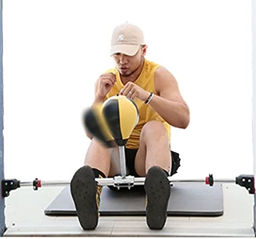 Doorway Speed Bag for Adults, Schnellboxsack Hochleistungs-Boxsack aus Leder mit Verstellbarer Halterung, Feder und kleinem Ball, für das Fitnesstraining (Color : Yellow+Black, Siz