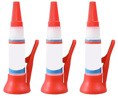 Lot de 3 tubes de colle instantanée extra forte - Colle industrielle universelle - Colle à souder huileuse haute résistance - Pour coller du plastique, du plastique, du verre, du bois, de la pierre,