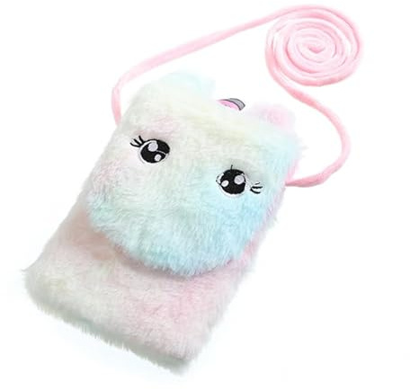 PACKOVE Plüsch Einhorn Tasche Einhorn Handtasche Mädchen Plüsch Kindertasche Einhorn Umhängetaschen Süß Crossbody Bag Einhorn Geschenke