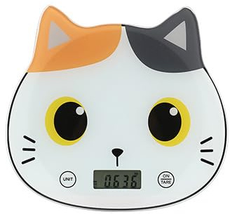 I-TOTAL® - Bilancia da Cucina a Forma di Gatto Precisione al Grammo (ORANGE CAT)