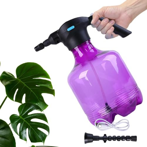 zwxqe Bottiglia spray elettrica, annaffiatoio per interni ricaricabile tramite USB, per piante, spruzzatore d'acqua per giardino, pulizia, piante da interno ed esterno, strumento per la cura delle