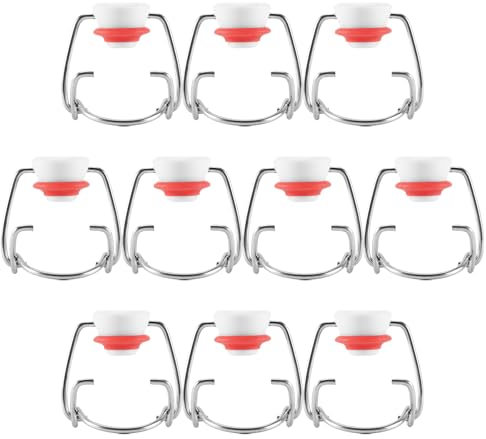 Cpolebev Tapas Botella Vidrio con Tapa Giratoria Tapa Botella Cerveza con Tapa Giratoria para Botella de Cerveza Estilo Cerveza, de Soda, ElaboracióN de 10 Piezas