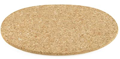 Cleverbrand Dessous de Plat en liège, résistant à la Chaleur, Ovale, Environ 27 x 16 cm, épaisseur 10 mm - Fabriqué au Portugal