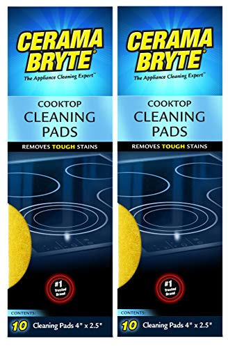 Cerama Bryte Cooktop Cleaning Pads, 10-Count 2 Pack