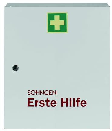 SÖHNGEN | Verbandschrank nach DIN 13157 | ohne Inhalt | weiß | Tiefe 112 mm | HxB 462 x 402 mm