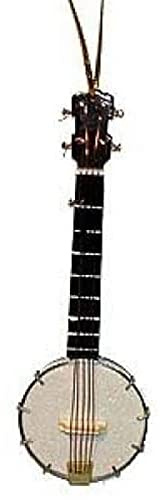 Broadway Gift Banjo, 13 cm - Mini Banjo, 4 Saiten, Metall Finish, Holz Korpus & Deck, Geschenkbox