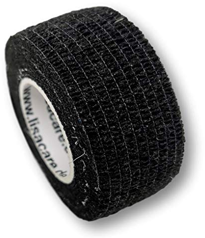 Cerotto per ferite Cerotto per bambini Cerotto per dita elastico e senza colla, larghezza 2,5 cm (confezione da 20, nero)