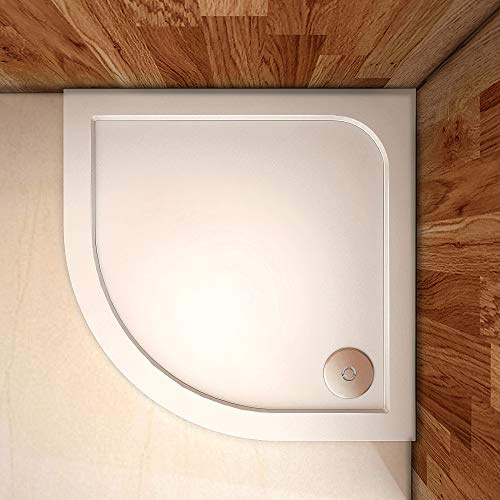 Aica Sanitär Duschtasse Duschwanne 80x80cm Viertelkreis Weiß mehrere Außenmaßen
