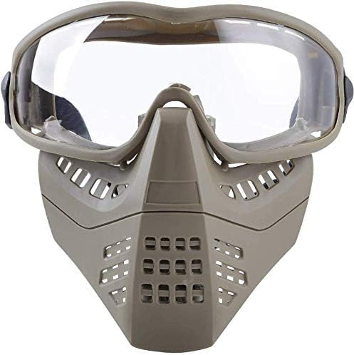 Demi-Masque de Casque d'Airsoft avec des Lunettes de Protection Amovibles, Masque de Fourmi de Paintball Tactique d'Airsoft
