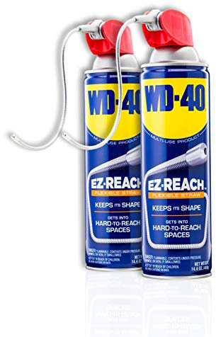 WD-40 Original Formula, Multi-Use Product, EZ-Reach Flexible Straw, 14.4 OZ [Twin-Pack]