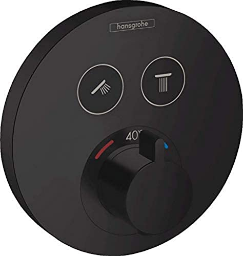 hansgrohe Unterputz Thermostat ShowerSelect S, für 2 Funktionen, Mattschwarz
