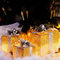 CCLIFE Juego de 3 Cajas de Regalo LED para Navidad, Cadena de Luces iluminadas, Funciona con Pilas, decoración navideña