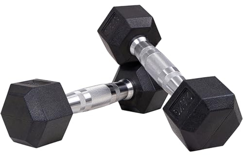 Miweba Sports Hexagon Hanteln HGH100 | 2,5-30kg - 𝐏𝐫𝐨𝐟𝐢 Hantel - Hantelset - Kurzhanteln - Gusseisen - Ergonomischer Griff - Einzelhantel - Hantel Set - Dumbbell (2.5 kg, Hantelpaar)