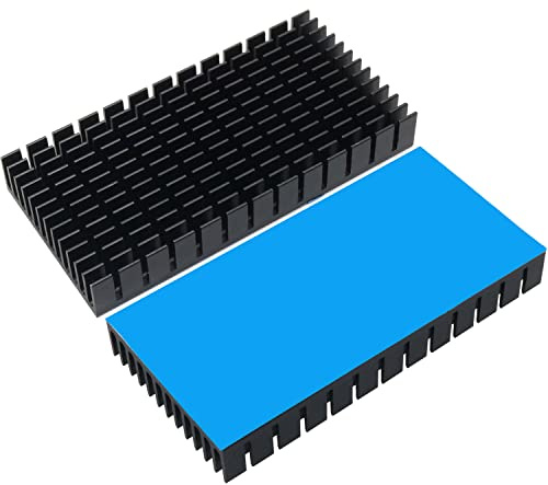 JJHXSM 2 Stück Kühlkörper 80 x 40 x 11 mm Halbleiter Kühlkörper Aluminium Memory Chip Radiator für PCB Gerät Kühlung IC Chips CPU GPU VGA