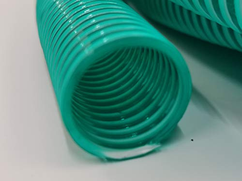 HeRo24 Spiralschlauch 32 mm 10 m, Saugschlauch, Druckschlauch & Förderschlauch – grün/transparent – PVC-Teichschlauch für Teich, Garten, Pumpen & Filteranlagen knickfest & formstabil