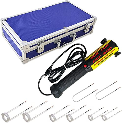 Solary Kit de Chauffage à Induction Magnétique, 1000W Réchauffeur à induction Magnétique Portatif Sans Flamme avec 8 Bobines, Pour Desserrer les Boulons ou les écrous Rouillés