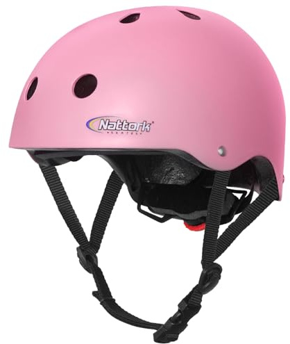 Nattork Skateboard Helmet Protective Gear for Kids Multi-Sport Scooter Helmet with Removable Liner