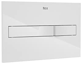 Roca A890196000 PL2 DUAL (ONE) Placa Accionamiento Descarga Dual, Color Blanco