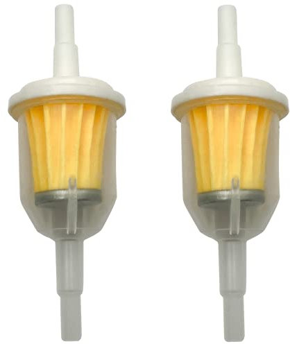 2 Pieces Gas Inline Fuel Filters 1/4 Inch x 5/16 Inch Small Engine Replaces fit for Kawasaki Kohler Briggs Stratton John Deere