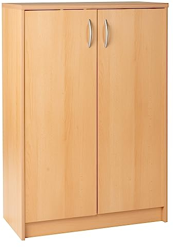 Home4You Kommode mit 2 Türen - Buche - 74 cm breit - Sideboard Mehrzweckschrank