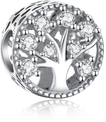 Doyafer 925 Pendentif en argent sterling Charms Famille Arbre pour les femmes Bracelets Collier Cadeau