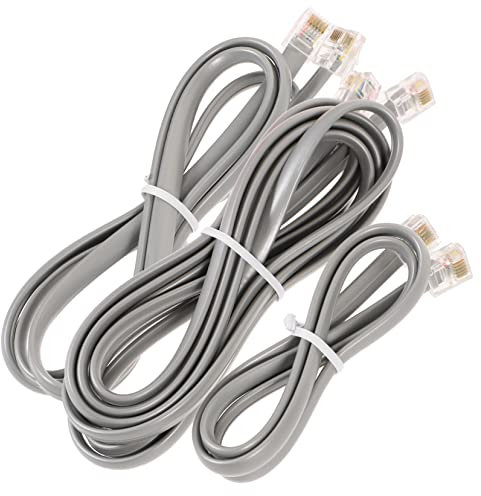 Homoyoyo 3pezzi Cavo Telefonico Da Cavo Della Connessione Telefonica Resistente All Usura Prolunga Telefonica Per Uso Domestico e Ufficio Jack Telefonico Flessibile e Duraturo