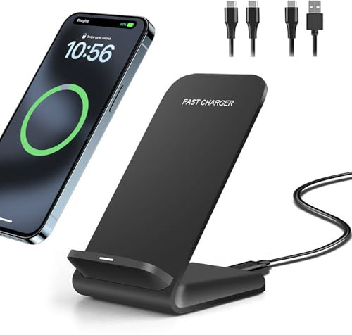 Fast Wireless Charger 20W,Induktive Ladeständer für iPhone 16,16 Pro,15,14,13,12,11 Series/X/XS,kabelloses Ladegerät 15W Charger Handy ladestation Schnell für Samsung Galaxy S24 S23,Note/Pixel