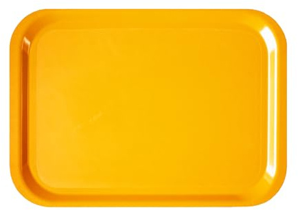 Roltex Plateau de service stratifié antidérapant Jaune moutarde 37,5 x 26,5 cm Passe au lave-vaisselle Résistant aux rayures