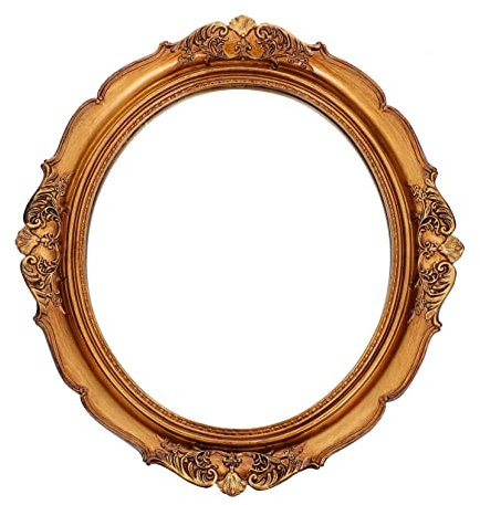 Healeved Europäischer Stil Schminkspiegel Hängespiegel Vintage Badezimmer Spiegel Dekorativer Wandspiegel Aus Harzmaterial Für Schlafzimmer Und Wohnzimmer