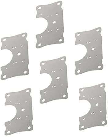 6 Stück Scharnier-Reparaturplatte, Schrank-Reparaturplatte, Schranktürscharniere, Küchenschrank-Scharniere, Edelstahlplatte, Edelstahl-Scharnierplatte, Edelstahl-Reparaturplatte, Ausbesserungsplatte