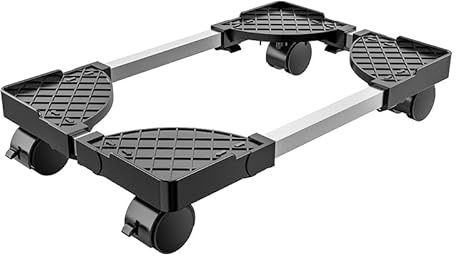 docooler Soporte de torre para ordenador Soporte de CPU móvil ajustable con rueda universal Soporte de torre de PC de acero inoxidable para oficina en casa debajo del escritorio