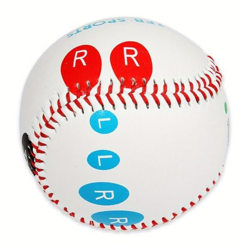LYEAA 9-Zoll-Pitch-Trainings-Baseball mit Fingerplatzierungsmarkierungen, Wettkampf-Trainings-Baseball, PVC-Übungsbaseball im Freien for Erwachsene Baseball-Fans