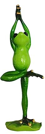 Yardwe Yoga-frösche Aus Kunstharz 3D-Frosch-Ornamente Für Dekoration Handgefertigt
