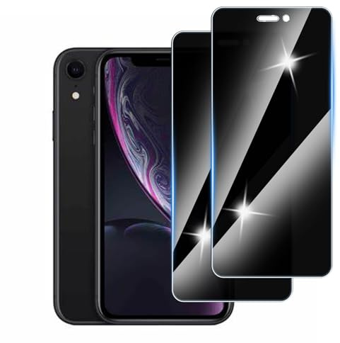 Hirshen [2 Stück] Sichtschutzfolie für iPhone 11/iPhone XR Panzer Schutz Glas, Anti-Spähen Privatsphäre Schutzfolie, 9H Härte, Anti-Kratzer, Bläschenfrei,Anti-Spy