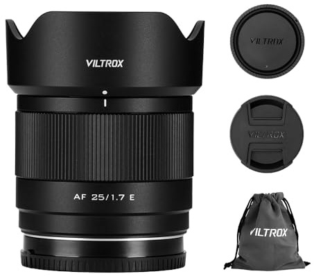 VILTROX AF 25mm F1.7 Air Ultra-Light APS-C Prime Lens for Sony E Mount | APS-C Format Autofocus, 38mm Full-frame Equivalent, 170g Ultra-light, 9-blade Bokeh, 0.3m Minimum Focus Distance