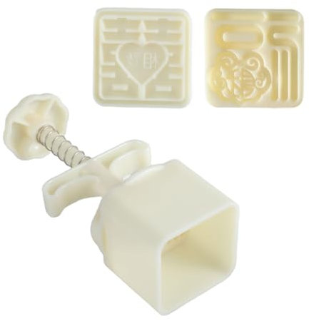 Molde para tartas de luna con 2 sellos, para pasteles de judías verdes, prensado a mano, herramienta para hornear postres para festivales