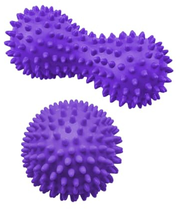 THXFUNAREA Lot 2 balles de massage, Boule Myofasicale, pour Réflexologie, Relâchement Myofascia, Boule De Massage 6 Cm Imperméable Balle à Picots Masseur Pieds