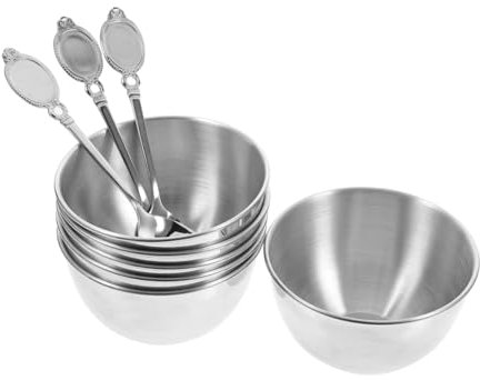 POPETPOP 9pièces Lot De Petits Bols à Sauce Pour Condiments Avec Cuillère Acier Inoxydable