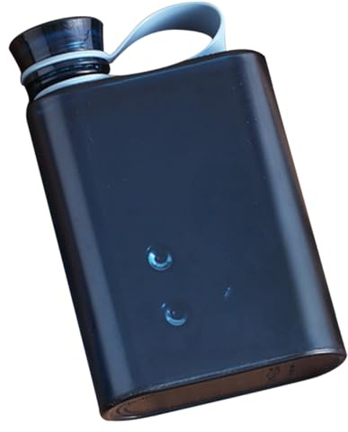 Luxshiny Bouteille D'eau Plate A5 Transparente 400ml Bleu, Légère et Étanche Corde, pour Randonnée et Activités en Plein Air