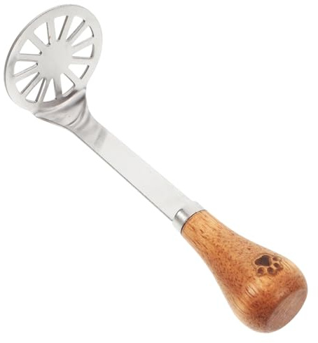 Zerodeko Potato Masher Stainless Steel Wooden Handle Multifunctional Food Masher Kitchen Tool for Mashed Potatoes Baby Food