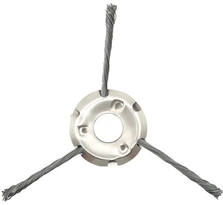 AOIUU Convient for la tête de coupe-herbe universelle LUSQI 8 9 pouces, roue métallique améliorée, brosse anti-mauvaises herbes, anti-rouille for débroussailleuse à essence(8inch 3 claws 70mm)