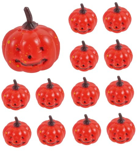 MAGICLULU 32 Pezzi Zucche Plastica Piccole Arancioni Decorazioni Halloween Realistiche Feste e Ringraziamento Ornamentali Autunnali per Interni Ed Esterni